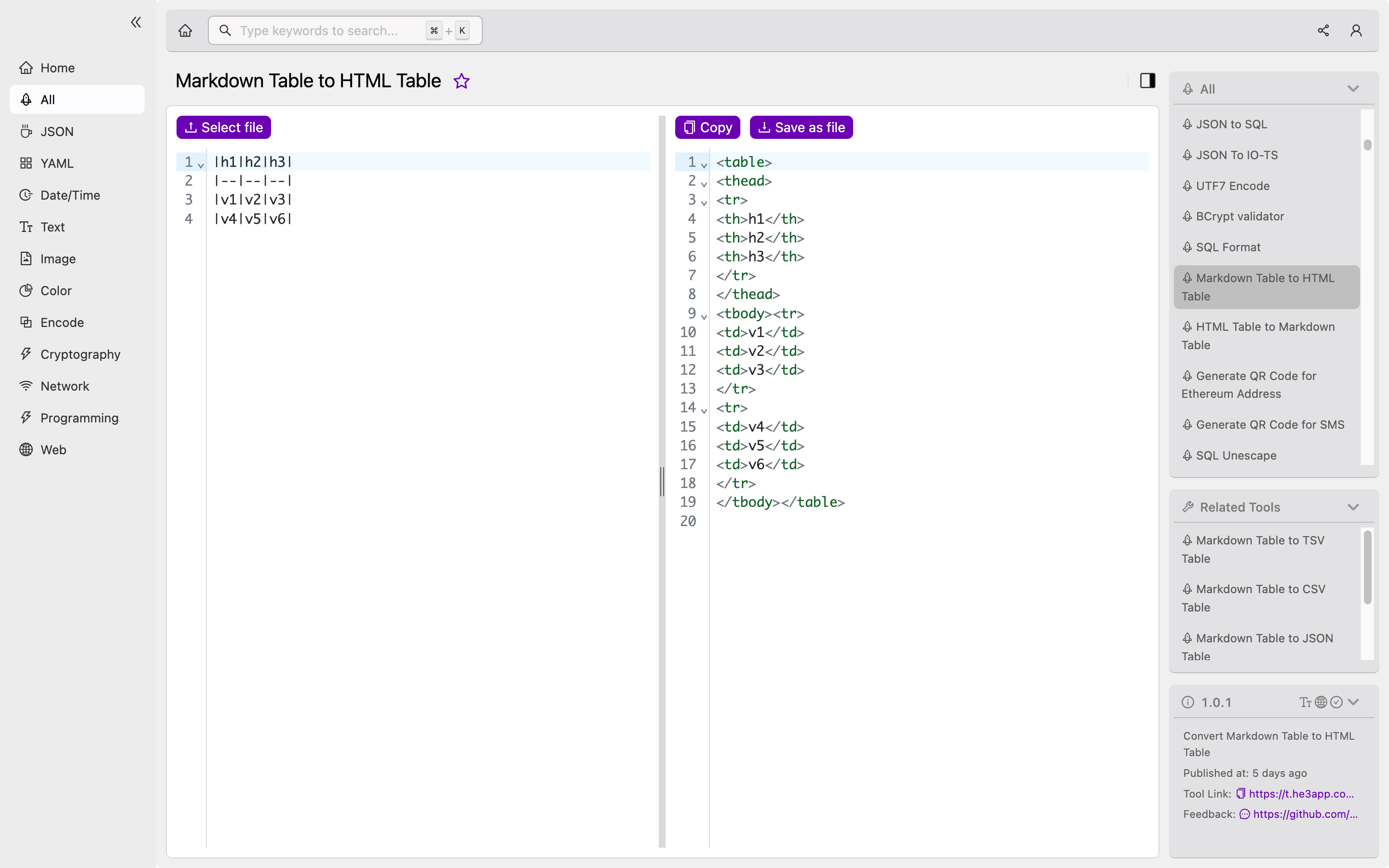 Markdown Table to HTML Table Simplifying Developers' Tasks